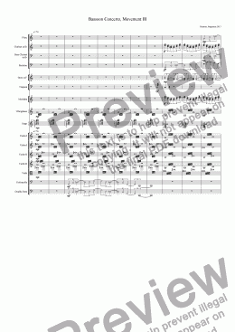 page one of Bassoon Concerto, Movement III