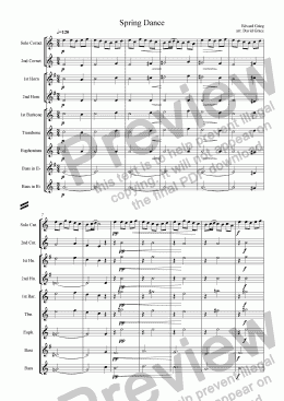 page one of Spring Dance [Grieg]