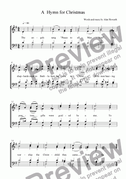page one of A  Hymn for Christmas