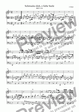 page one of J.S.Bach - Schmucke dich, o liebe Seele - BWV 654