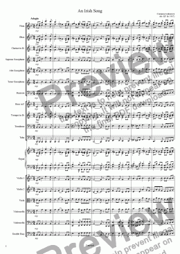 page one of An Irish Song - Orchestra