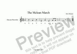 page one of The Mclean March