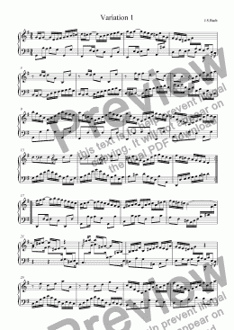 page one of J.S.Bach - Goldberg Variations 01