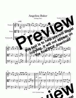 page one of Angelina Baker (String Trio)