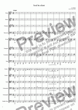 page one of Soul be silent - Orchestra