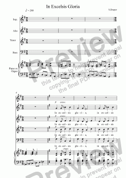 page one of In Excelsis Gloria