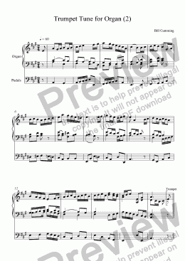 page one of Trumpet Tune for Organ (2)