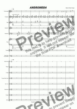 page one of Andromeda - For Percussion Ensemble