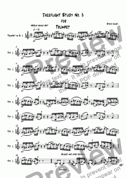 page one of Jazzflight Study No. 8  for Trumpet