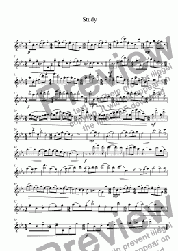 page one of Study for Flute