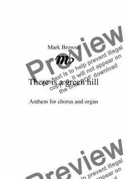 page one of There is a green hill