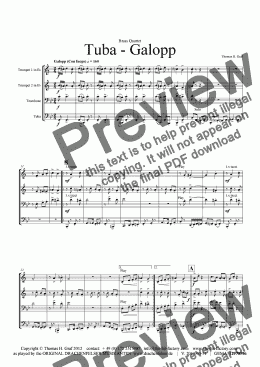 page one of Tuba - Galopp (Brass Quartet)