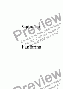 page one of Brass Choir: Fanfarina