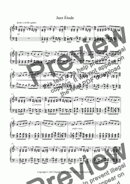 page one of Jazz Étude