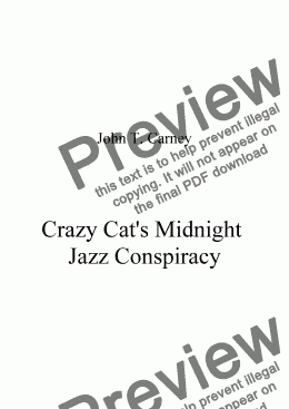 page one of Crazy Cat's Midnight Jazz Conspiracy