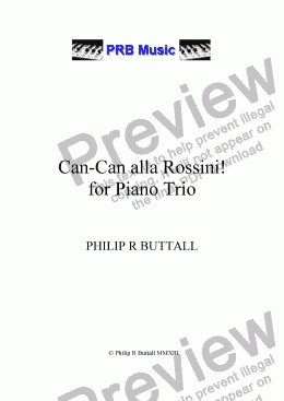 page one of Can-Can alla Rossini! (Piano Trio)