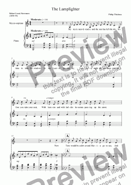 page one of The Lamplighter (Mezzo & piano)