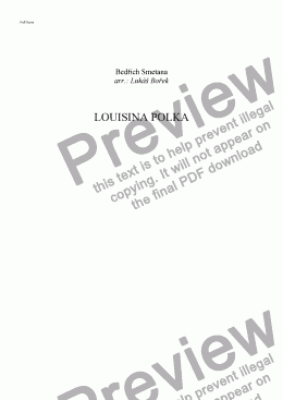 page one of LOUISINA POLKA (Louisa’s Polka)