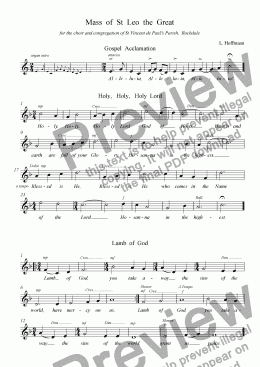page one of St Leo Mass Choir Version
