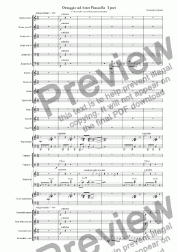 page one of Omaggio ad Astor Piazzolla   I part