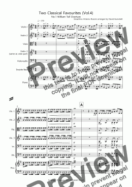 page one of 2 Classical Favourites for String Orchestra (volume four)