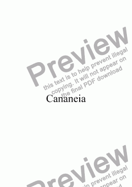 page one of CANANEIA