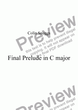 page one of Final Prelude in C major
