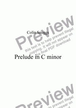 page one of Prelude in C minor