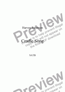 page one of Cradle Song