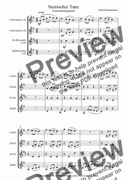page one of Steirischer Tanz Klar.Quartett