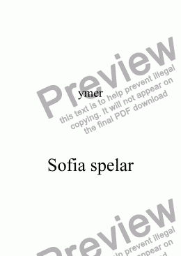 page one of Sofia spelar