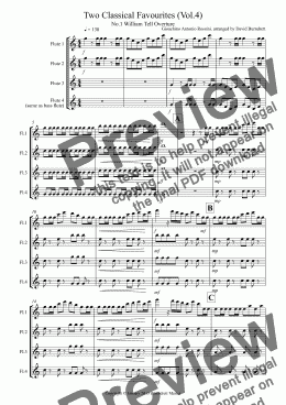 page one of 2 Classical Favourites for Flute Quartet (volume four)