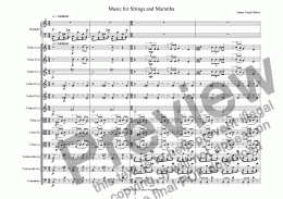 page one of Music for Strings and Marimba