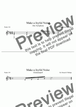 page one of Make a Joyful Noise (Orff Instrumental Charts)