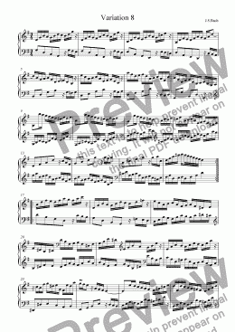 page one of J.S.Bach - Goldberg Variations 08