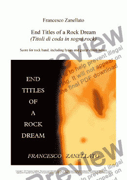 page one of End Titles of a Rock Dream