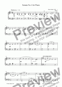 page one of Sonata No 1