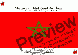 page one of Moroccan National Anthem for Brass Quintet (MFAO World National Anthem Series)
