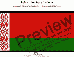 page one of Belarusian National Anthem for Brass Quintet (MFAO World National Anthem Series)