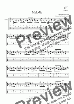 page one of Melodie for solo guitar