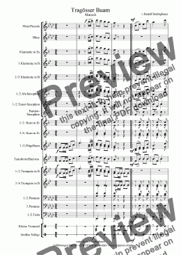 page one of Tragösser Buam-Blasorchester