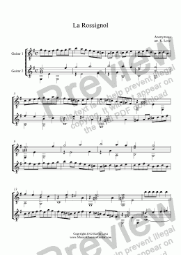 page one of La Rossignol (Duo)