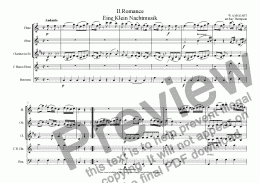 page one of Mozart: Serenade no 13 in G K525 (Eine kleine Nachtmusik) Mvt. II.Romance