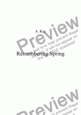 page one of Remembering Spring