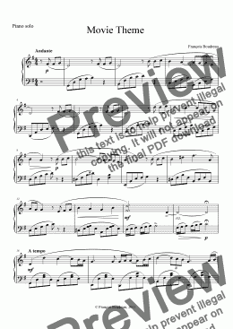 page one of Movie Theme