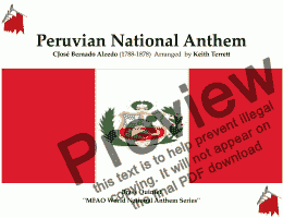 page one of Peruvian National Anthem for Brass Quintet (MFAO World National Anthem Series)
