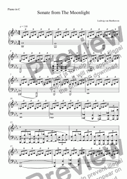 page one of Sonate from The Moonlight