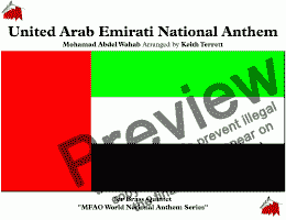 page one of United Arab Emirates National Anthem for Brass Quintet (MFAO World National Anthem Series)