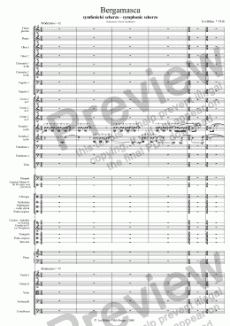 page one of BERGAMASCA - symphonic scherzo