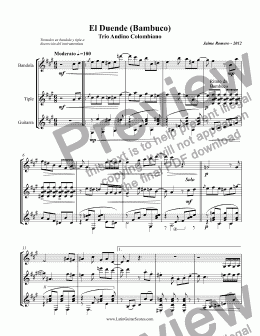 page one of El Duende (Bambuco) Trio Andino Colombiano